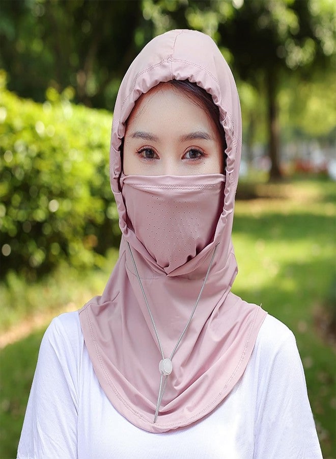 BSYLOO Women's UV Protection Balaclava Hat with Neck Guard & Face Mask for Cycling, Travel & Outdoor Activities - Image 2
